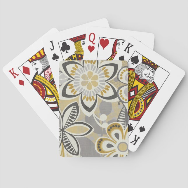 Jeu De Cartes Motifs floraux contemporains (dos)
