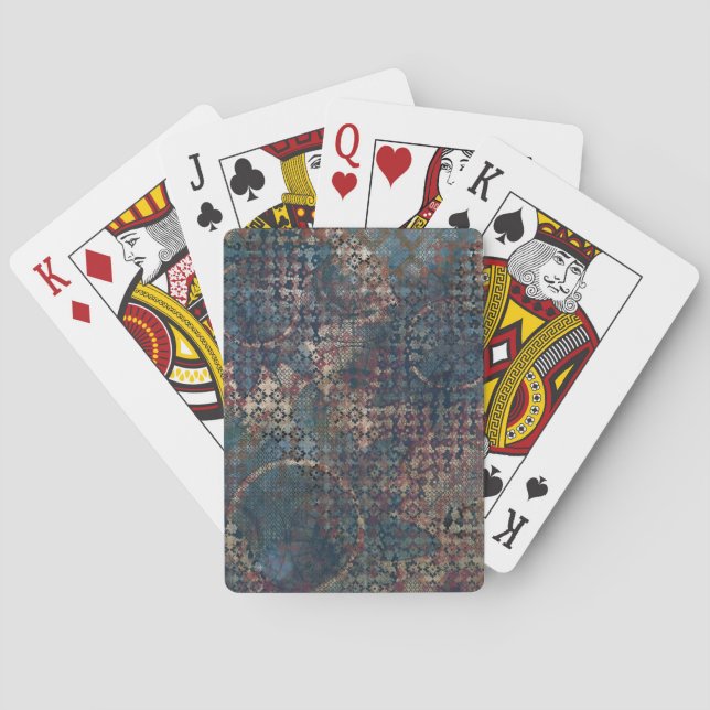 Jeu De Cartes Motifs Grunge avec Patchwork Désordonné de Texture (dos)