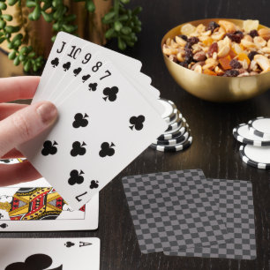 Jeu De Cartes Motifs noirs Damier Vérifié À carreaux
