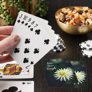 Jeu De Cartes Motivation des fleurs blanches de Dahlia