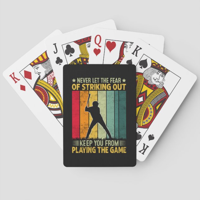 Jeu De Cartes Motivation des joueurs de baseball (dos)