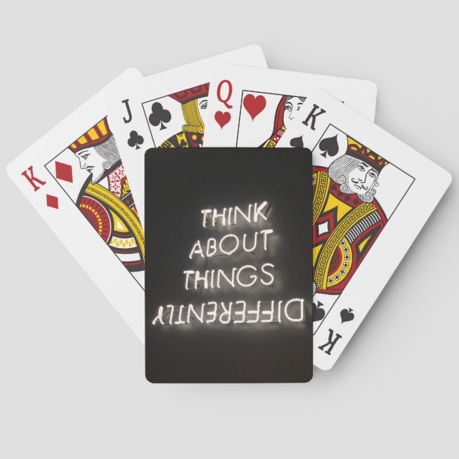 Jeu De Cartes Motivational Graphics Penser différemment blanc (dos)