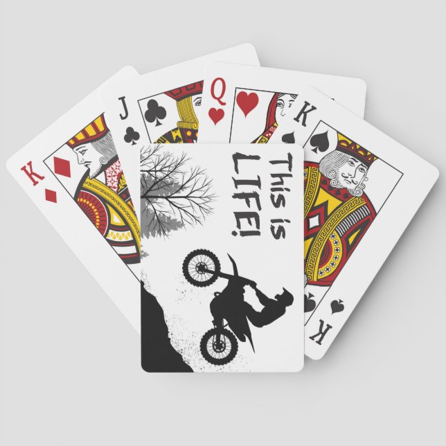 Jeu De Cartes Moto cool Dirt Vélo équitation (dos)