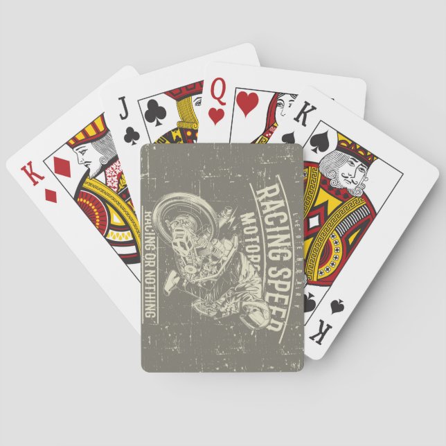 Jeu De Cartes Moto Rétro Vintage (dos)