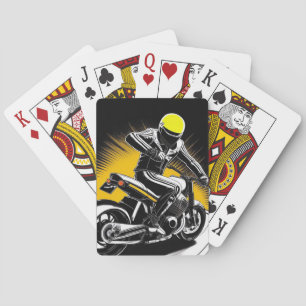 Jeu De Cartes Motocycliste élégant roulant sur un vélo Cruiser