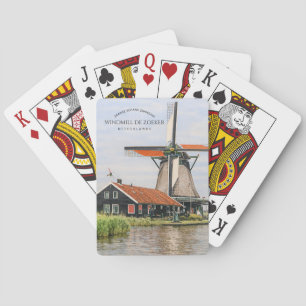 Jeu De Cartes Moulin à vent de Zaanse Schans Aquarelle Patrimoin