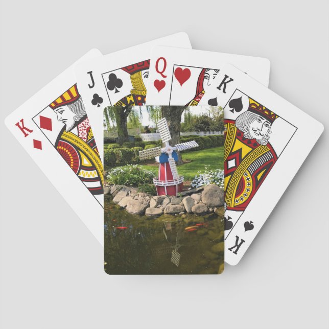 Jeu De Cartes Moulin à vent Jardin Décor (dos)