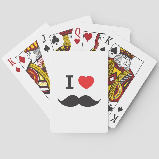 Jeu De Cartes Moustache d'amour (dos)