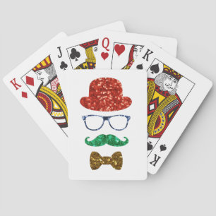 Jeu De Cartes moustache hipster de noël