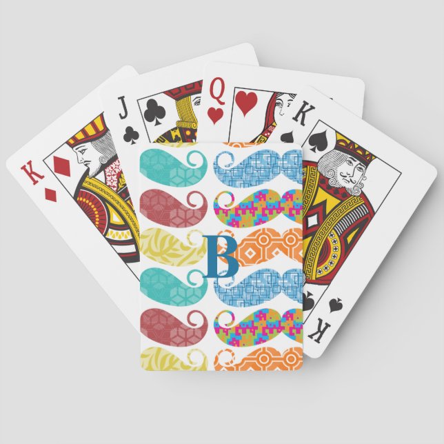 Jeu De Cartes Moustache M. Hipster Vintage Rétro (dos)
