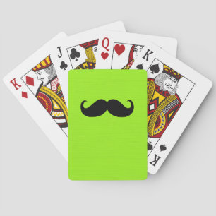 Jeu De Cartes Moustache noire sur Arrière - plan vert