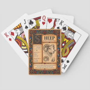 Jeu De Cartes Mouton, Art de Bestiaire Médiéval