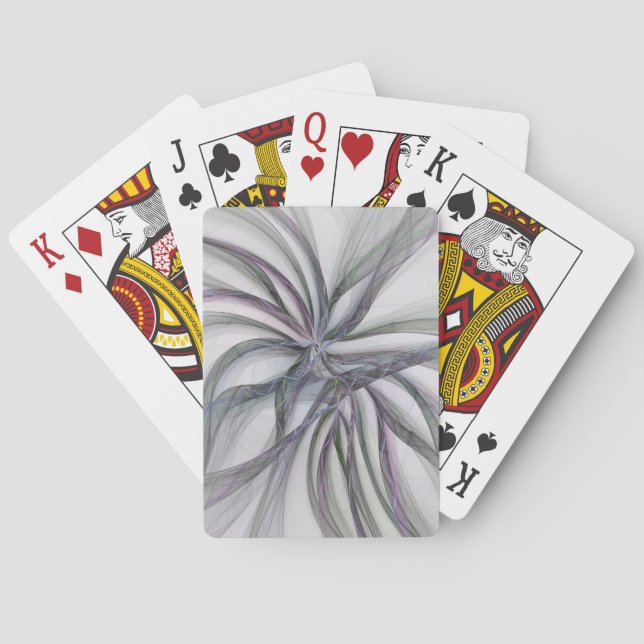 Jeu De Cartes Mouvements de filigrane Abstrait Moderne Fractale  (dos)