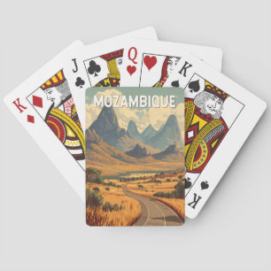 Jeu De Cartes Mozambique Illustration Voyage Art Vintage