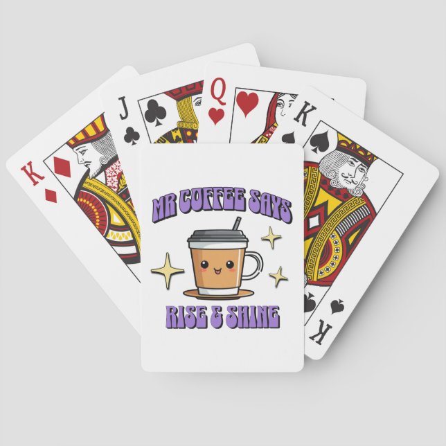 Jeu De Cartes Mr Coffee Says Rise & Shine (dos)