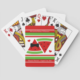 Jeu De Cartes Mr & Mrs Watermelon Personalized Playing Cards