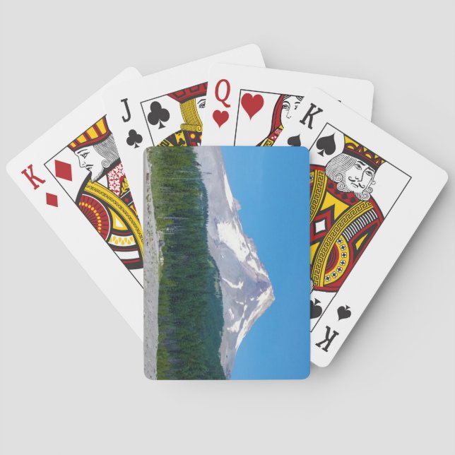 Jeu De Cartes Mt Hood en été, Oregon (dos)