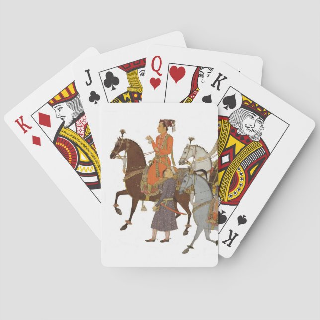 Jeu De Cartes Mughal Maharaja sur Horseback, Indien (dos)