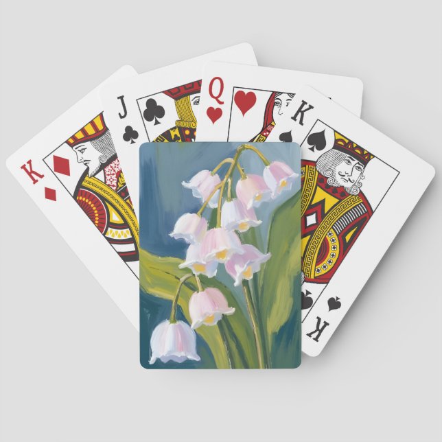 Jeu De Cartes Muguet | Fleur Peinte Aquarelle (dos)