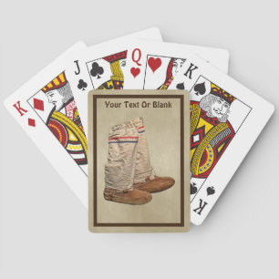 Jeu De Cartes Mukluks Sur Vieux Papier