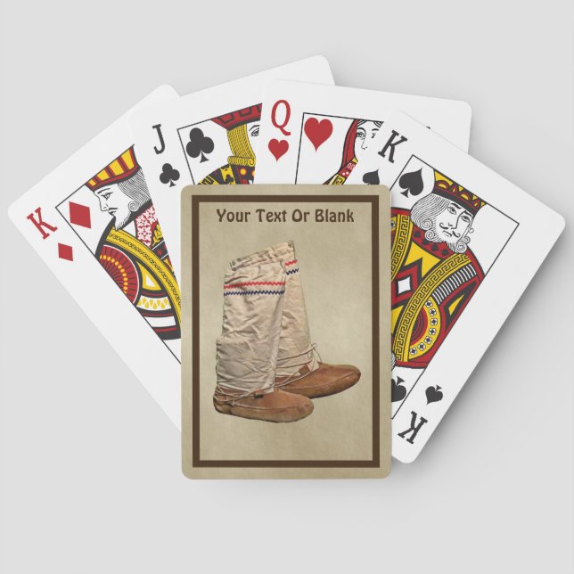 Jeu De Cartes Mukluks Sur Vieux Papier (dos)