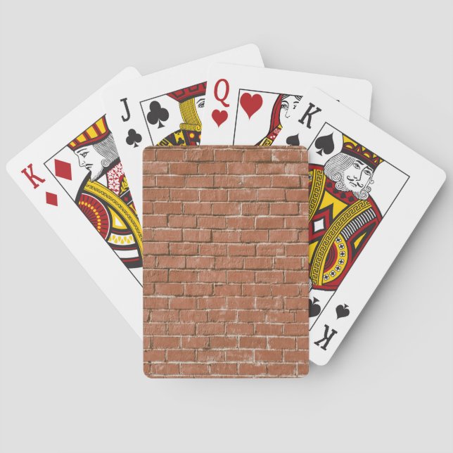 Jeu De Cartes Mur de briques rouges rustique (dos)