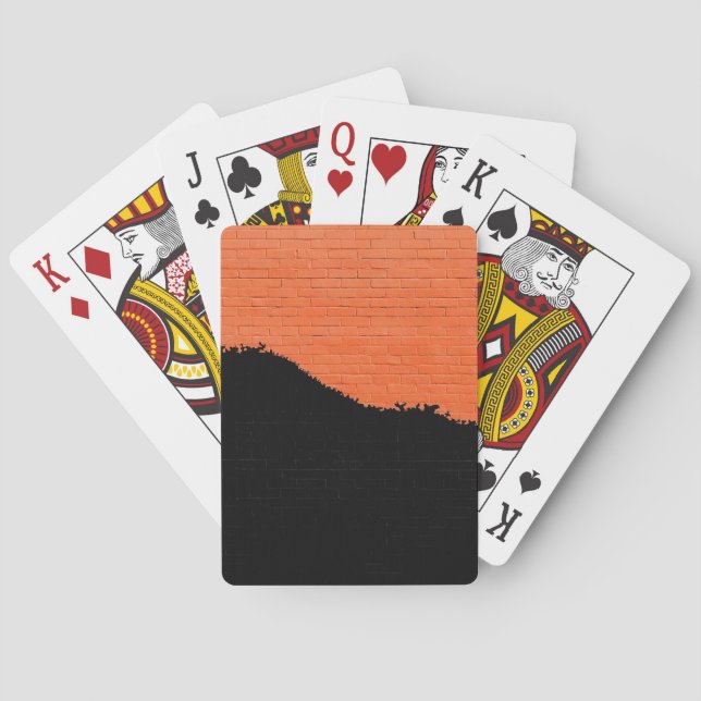 Jeu De Cartes Mur en briques peintes (dos)