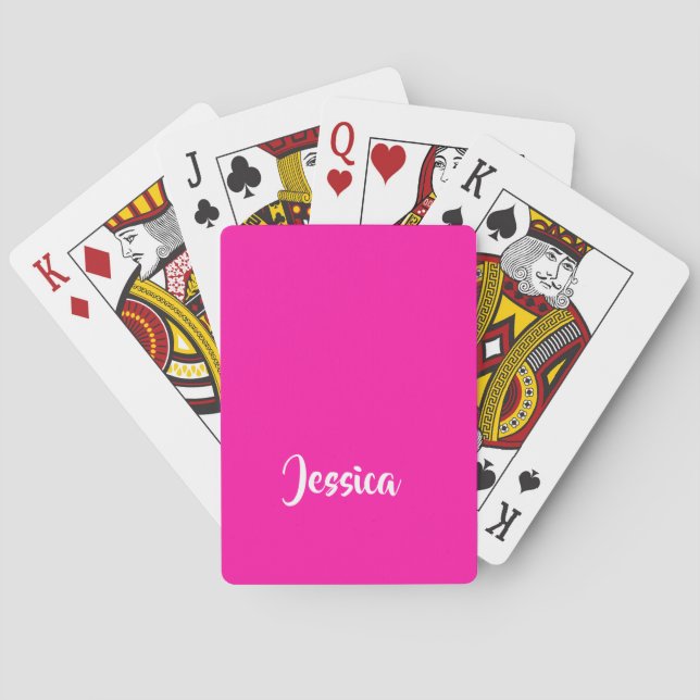 Jeu De Cartes Mur rose uni (dos)