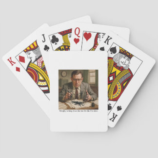 Jeu De Cartes Murphy écrivant sa loi pour la première fois.