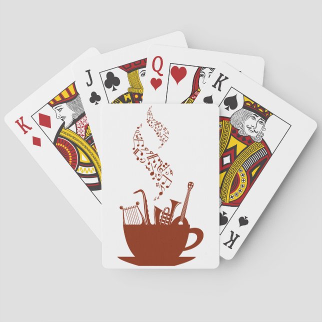 Jeu De Cartes Musical Instruments And Notes Playing Cards (dos)