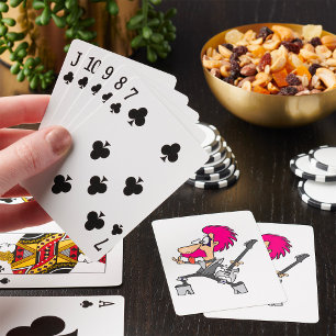 Jeu De Cartes Musicien Punk Crête Rose Star du Glam Rock des Ann