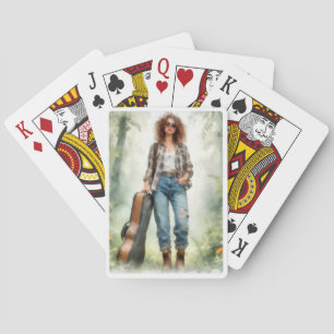 Jeu De Cartes Musicienne nomade dans la forêt enchantée