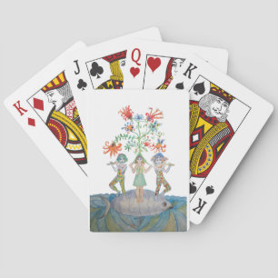 Jeu De Cartes Musiciens fantastiques sur un poisson géant