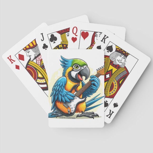 Jeu De Cartes Musique du rock perroquet (dos)