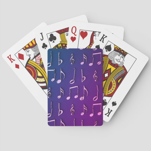 Jeu De Cartes Musique, notes, muet (dos)