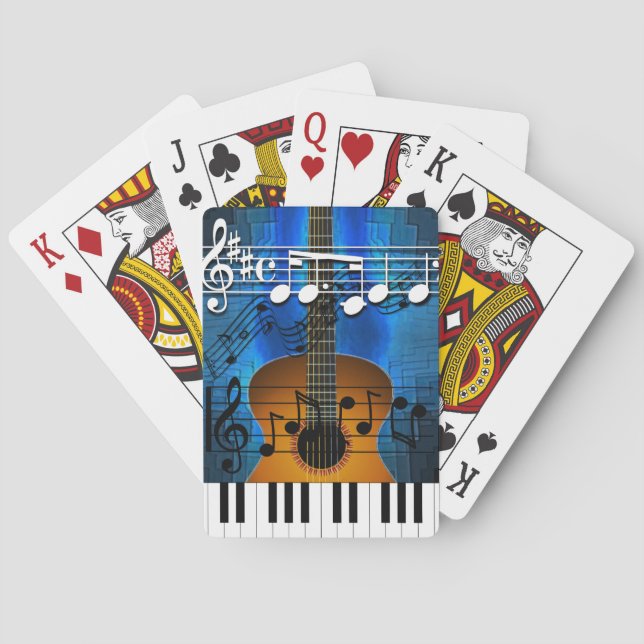 Jeu De Cartes Musique pour guitare et clavier (dos)