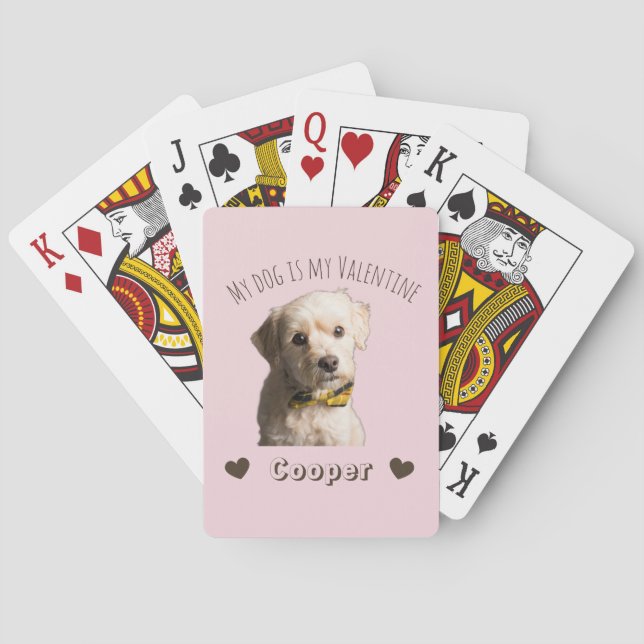 Jeu De Cartes My Dog Is My Valentine – Personalized Pet (dos)