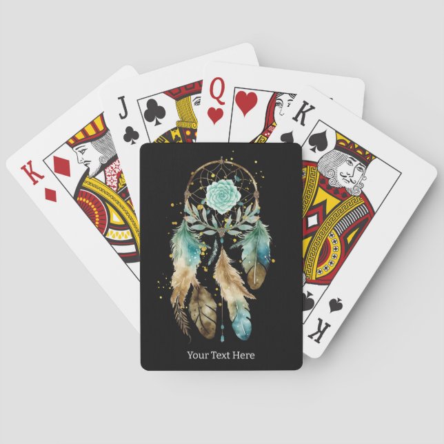 Jeu De Cartes Mystic Dreamcatcher Spirituel Métaphysique Turquoi (dos)
