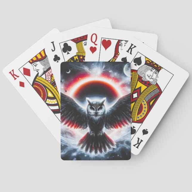 Jeu De Cartes Mystical Cosmic Celestial Owl (dos)