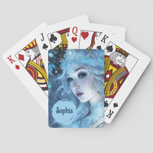 Jeu De Cartes Mystical Ice Queen - Imaginaire Winter Goddess Art (dos)