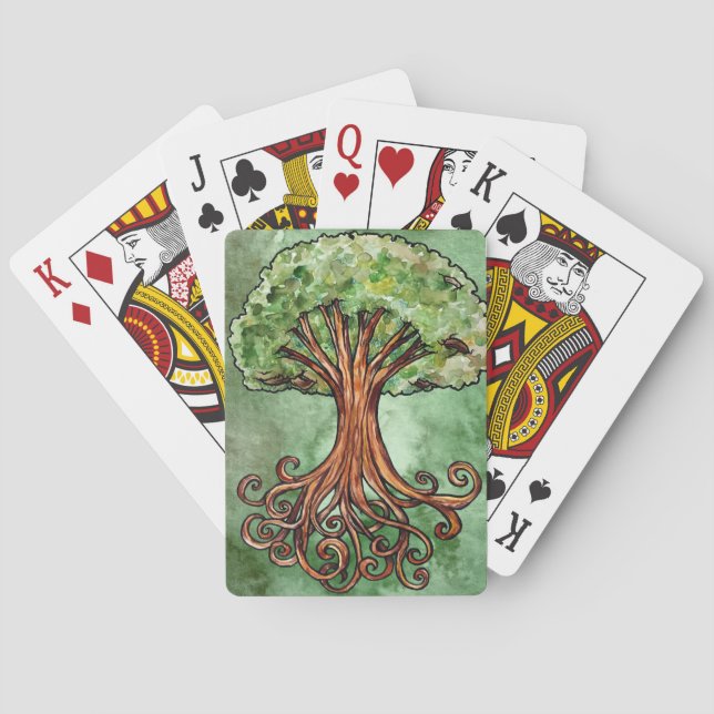 Jeu De Cartes Mythologie norse de l'arbre Yggdrasil (dos)