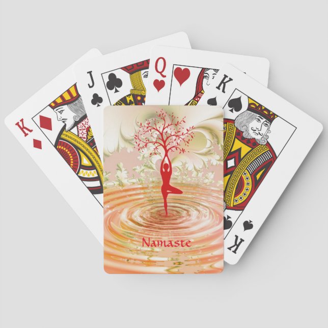 Jeu De Cartes Namaste Citation Arbre de vie Zen Yoga Zen (dos)