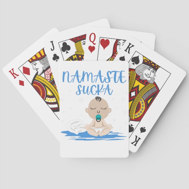 Jeu De Cartes NAMASTE SUCKA drôle bébé yoga zen master (dos)