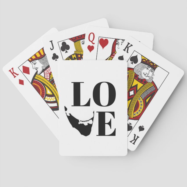 Jeu De Cartes Nantucket Love Graphic Print Island Silhouette (dos)