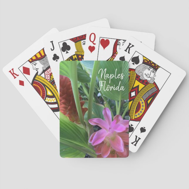 Jeu De Cartes Naples Florida Fleurs tropicales (dos)