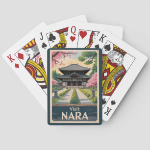 Jeu De Cartes Nara Japon Illustration Voyage Art Vintage