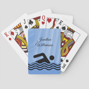 Jeu De Cartes Natation Sportive silhouette de nageur personnalis