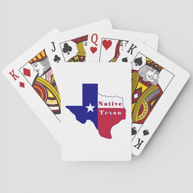 Jeu De Cartes Native Texan Flag Map (dos)