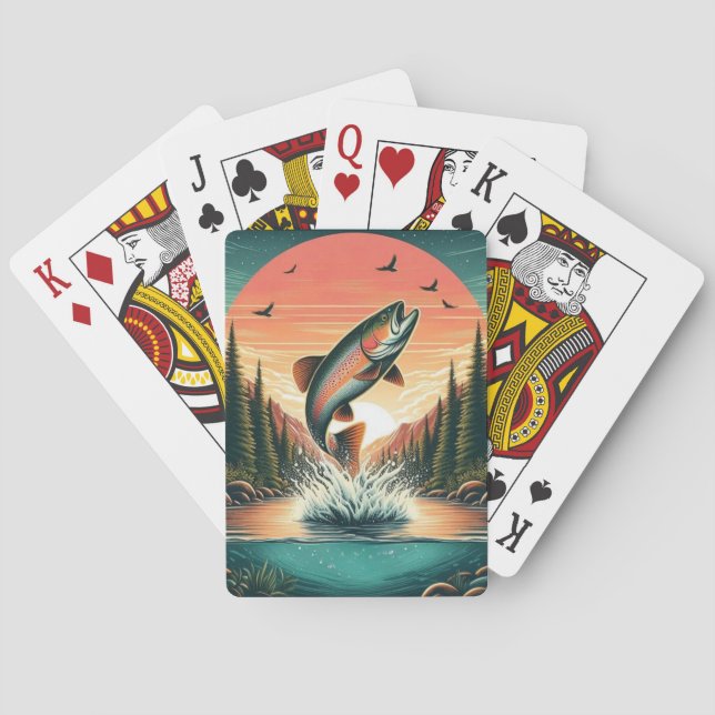Jeu De Cartes Nature extérieure de la truite (dos)