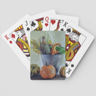 Jeu De Cartes Nature morte d'automne avec citrouilles, fleurs
